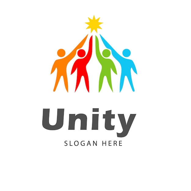 Premium Vector | Unity logo design