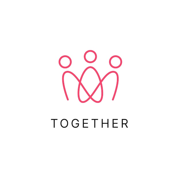 Unity together ロゴ ミニマリスト