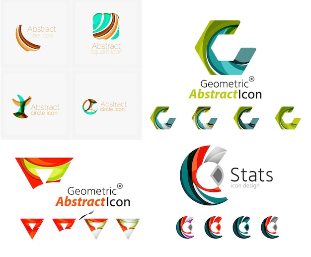 Universal abstract geometric shapes business emblems