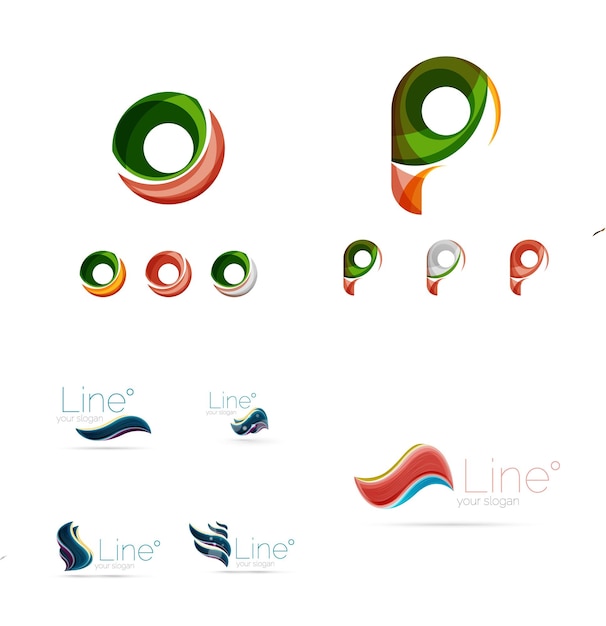 Universal abstract geometric shapes business emblems