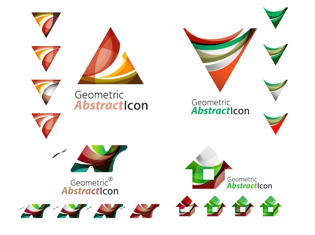 Universal abstract geometric shapes business emblems