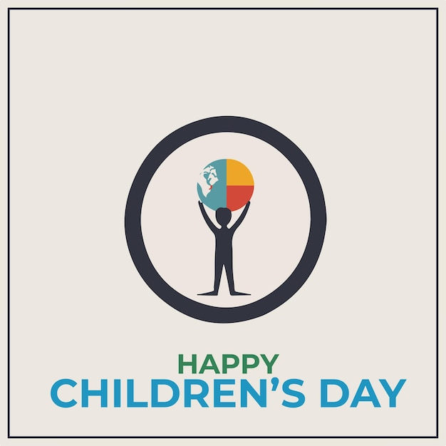 Universal Children's Day-logo een logo voor een universeel kinderdagevenement of branding