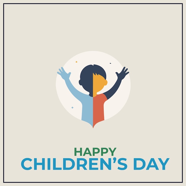 Vector universal children's day logo a logo for universal children's day event or branding