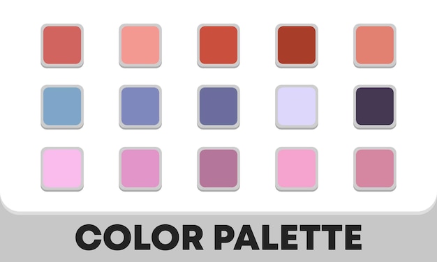 ユニバーサル カラー パレット。色の組み合わせのカタログ。ベクトル図