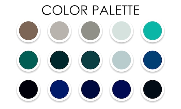 Universal color palette. Color swatches. Vector illustration