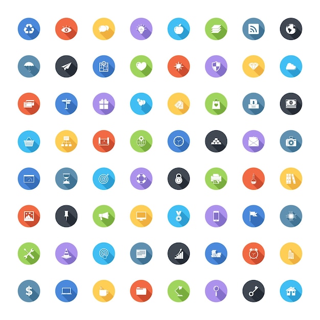 Universal flat icons