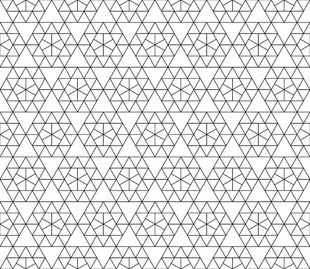 획의 편집 가능한 가중치, 클리핑 마스크가 있는 범용 고품질 매끄러운 기하학적 패턴입니다. 고전적인 스타일의 추상 흑백 벡터 배경