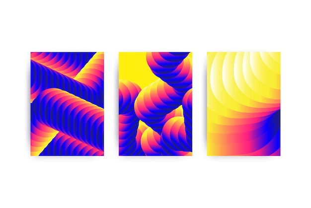 明るい大胆な要素の構成と並置された普遍的なトレンディな幾何学的なグラデーションポスター雑誌のチラシ看板販売のためのデザインフォーム