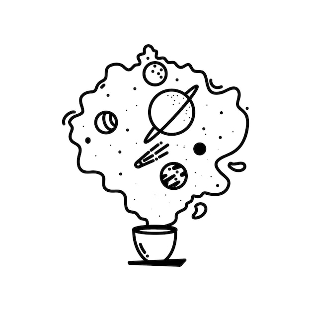 The universe in my cup illustration