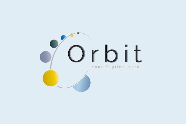 브랜드 또는 회사 및 기타를 위한 Universe Orbit Cosmos 공간 로고 디자인 템플릿