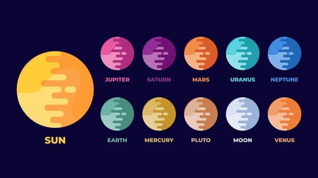 Universe planets and space concept illustration of our solar system