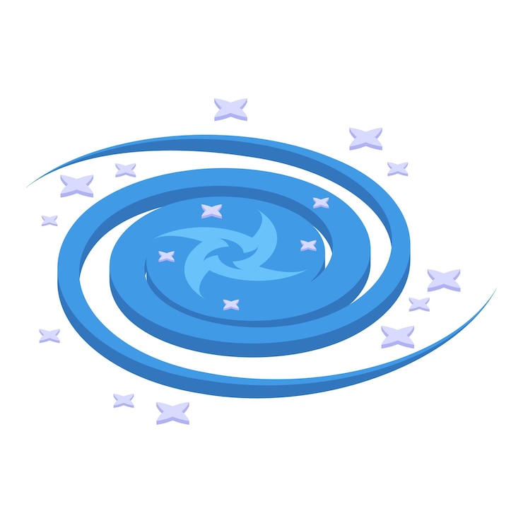 Vector universe sky icon isometric vector travel network