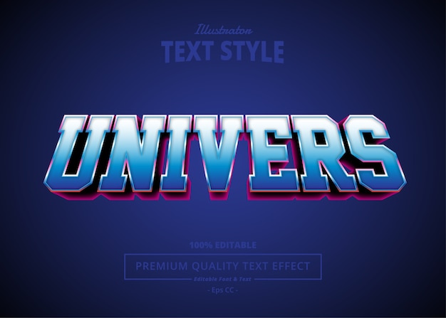Universe  text effect