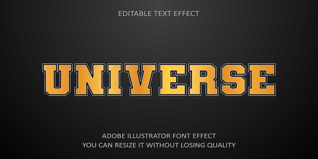 Universe text font effect