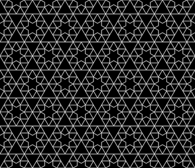 Universeel naadloos geometrisch patroon van hoge kwaliteit met bewerkbaar slaggewicht, uitknipmasker. abstracte zwart-wit vector achtergrond in klassieke stijl