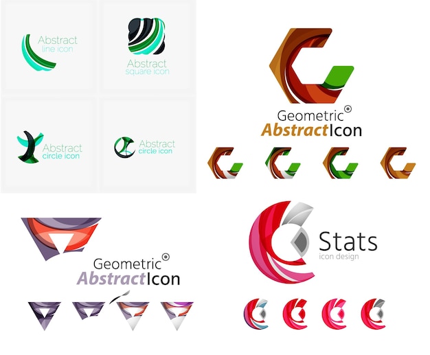 Universele abstracte geometrische vormen zakelijke emblemen