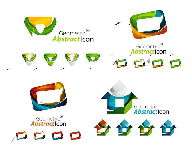 Universele abstracte geometrische vormen zakelijke emblemen