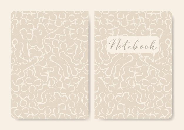 Universele abstracte pastelkleurige sjabloon voor notebookomslag