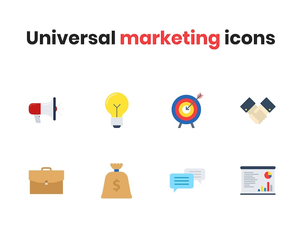 Universele marketing pictogrammen