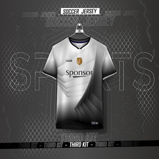 universele sport jersey witte grunge textuur achtergrond voor premium wielertrui voetbalspel