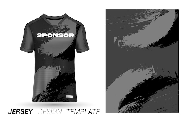 Universele sport jersey zwarte grunge textuur achtergrond voor premium wielertrui voetbalspel