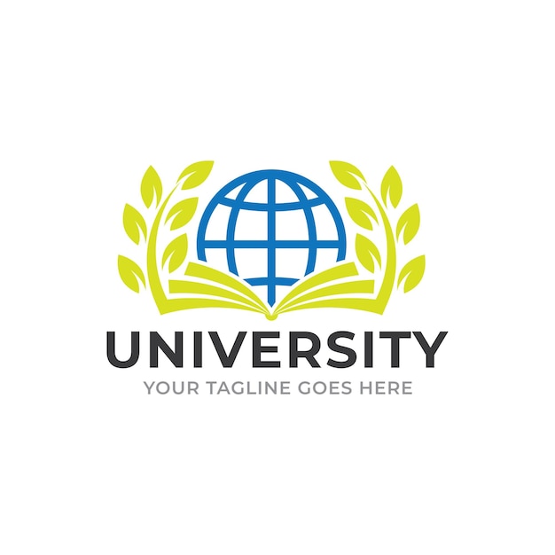 Universiteit onderwijs logo vector ontwerpsjabloon.
