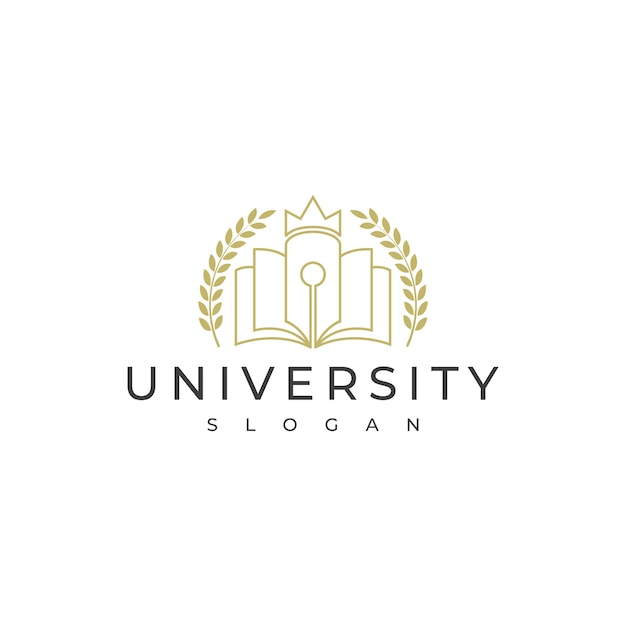 Universiteit, school, onderwijs badge logo ontwerp