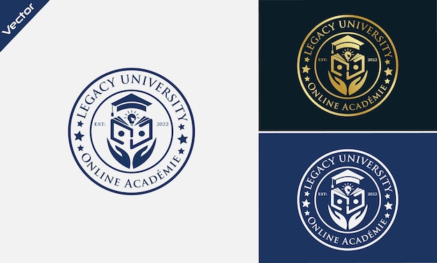 Vector university and academy vector icons education logo university and college school learning logo