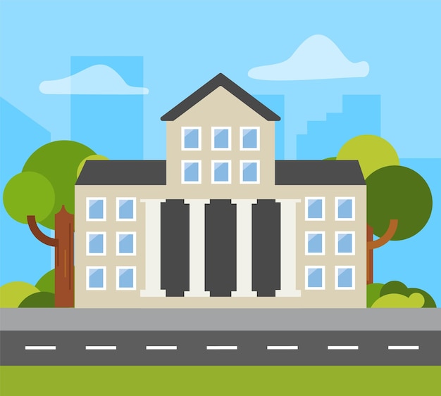 University building vector illustration