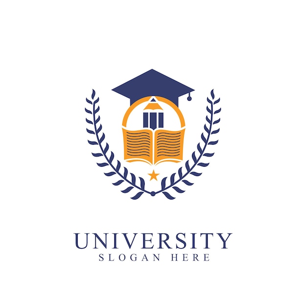 Design del logo del distintivo della scuola universitaria