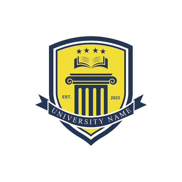 University college school badge logo design