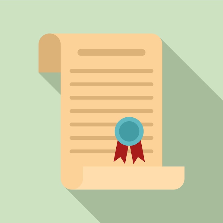 Vector university diploma icon flat illustration of university diploma vector icon for web design
