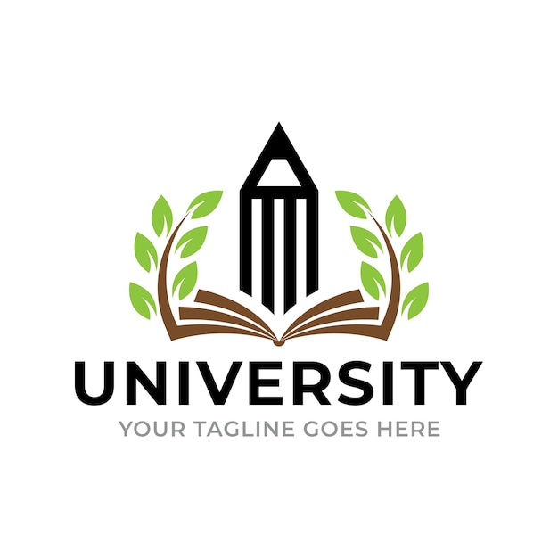 University education logo design vector template.