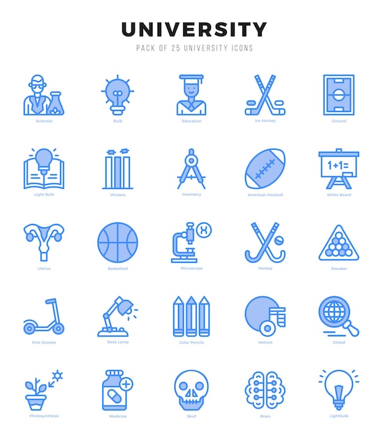 University Icon Bundle 25 iconen voor websites en apps