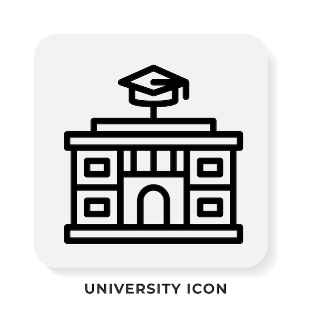 대학 라인 아이콘 캠퍼스 디플로마 학술 웹 사이트 UI 및 모바일 앱에 사용할 수 있습니다.