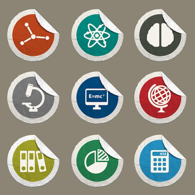 University vector icons for web sites and user interface