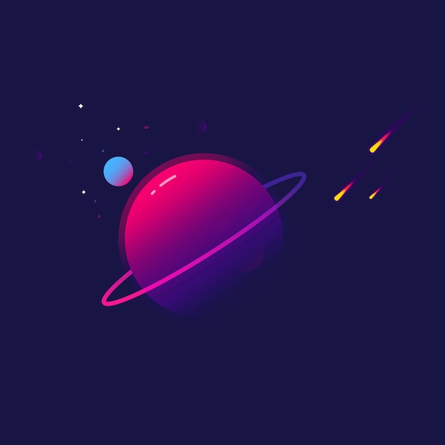 An unknown planet illustration vector