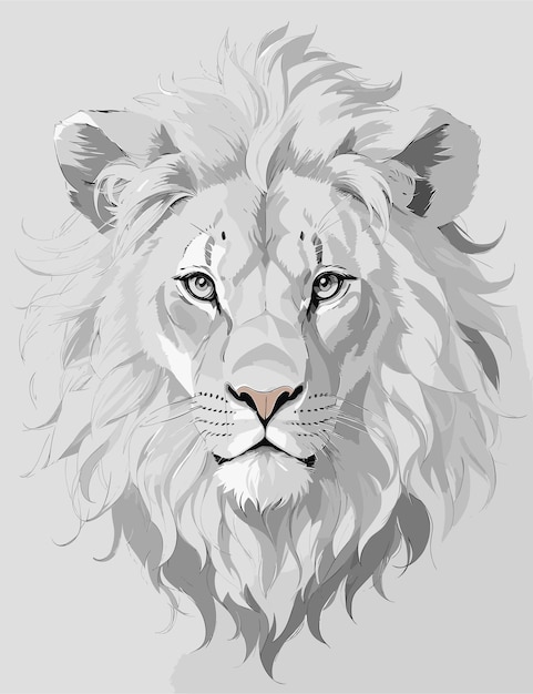 Pencil Drawing Of Lion Head. Isolated On White Background. Stock Photo,  Picture and Royalty Free Image. Image 52914758.