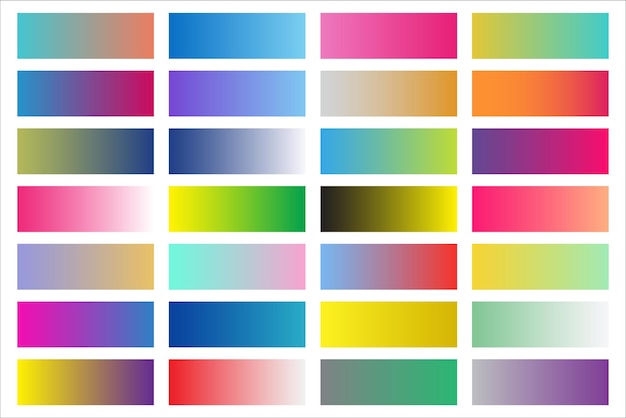 Vector unlimited color and gradient color patterns.