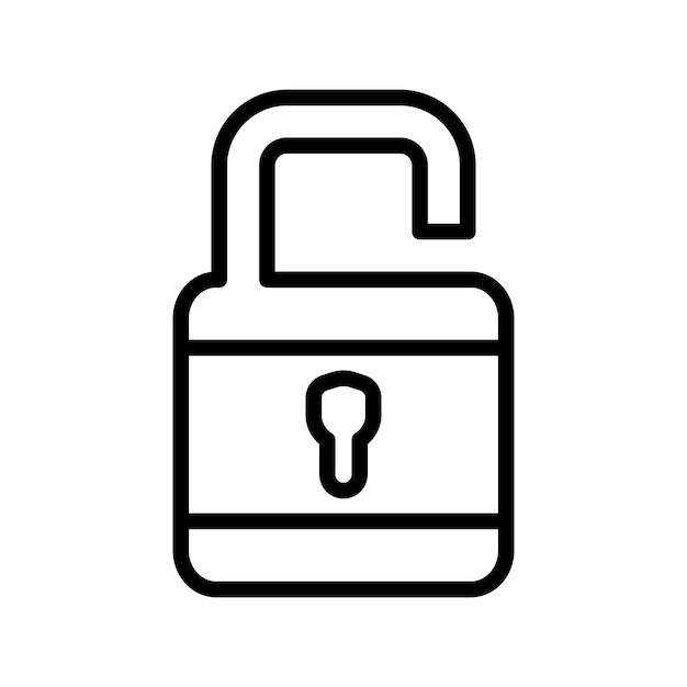 Vector unlock open icon