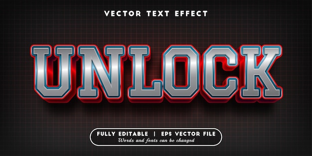 Unlock text effect, editable text style