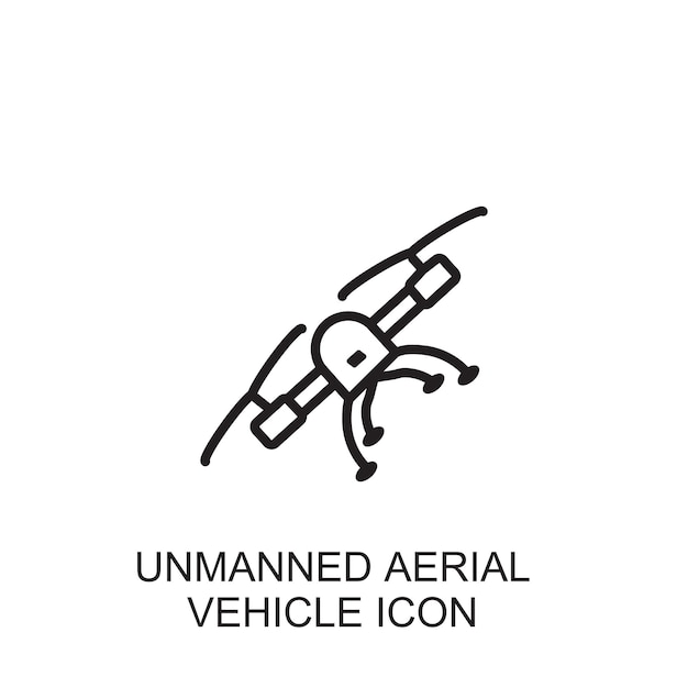 Icona del vettore del veicolo aereo senza equipaggio
