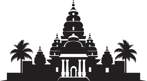 Vettore svelare i tesori del ricco patrimonio dei templi indiani