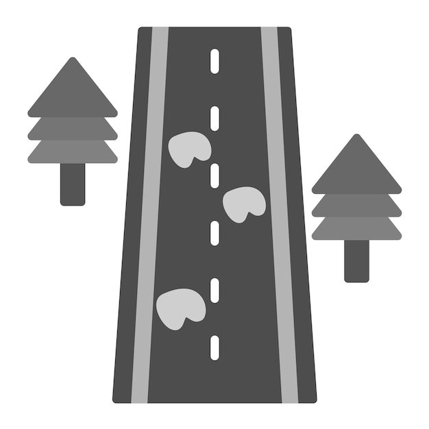 封印されていない道路アイコンのベクトル画像は,地図とナビゲーションに使用できます