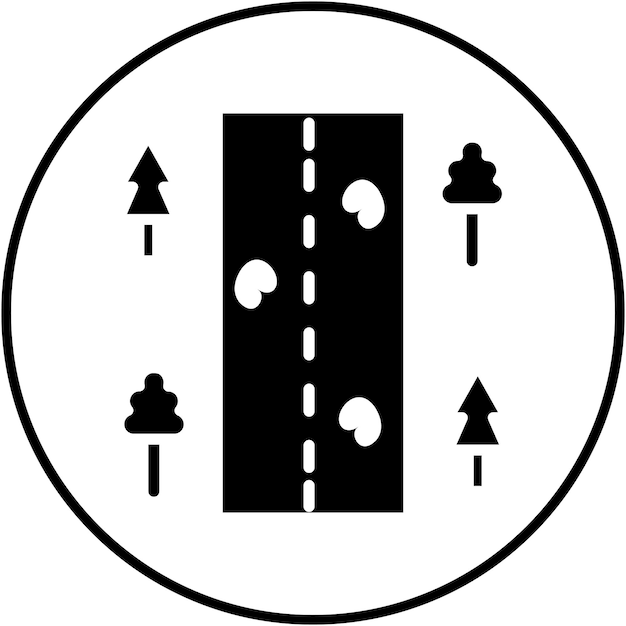 Vector unsealed road vector icon can be used for map and navigation iconset