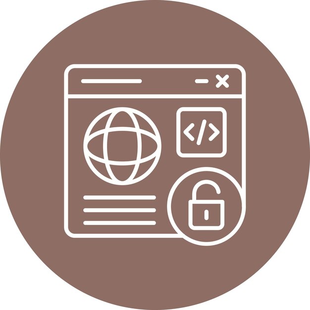 Vector unsecure icon