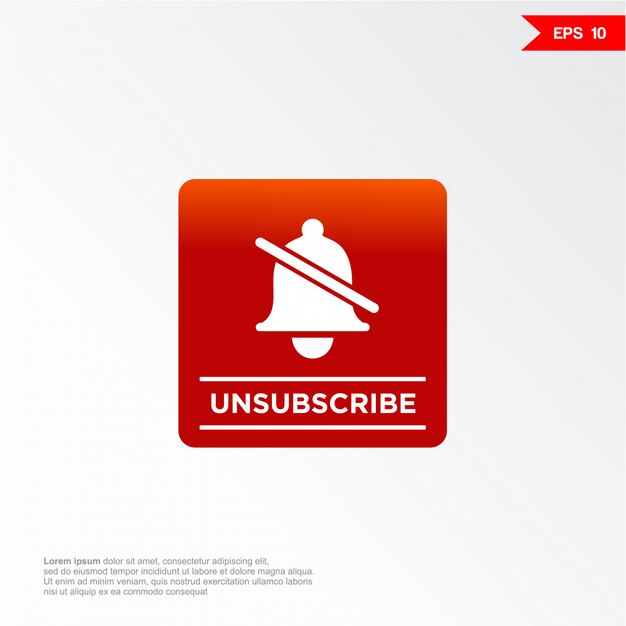 unsubscribe icon.