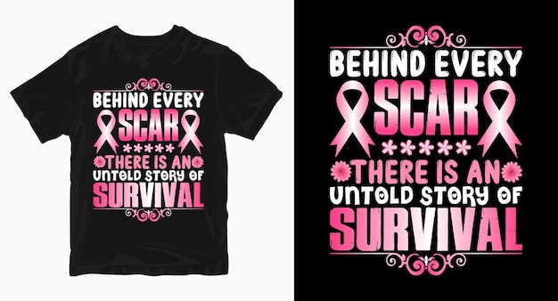 Untold story of survival Breast Cancer Day T shirt Design