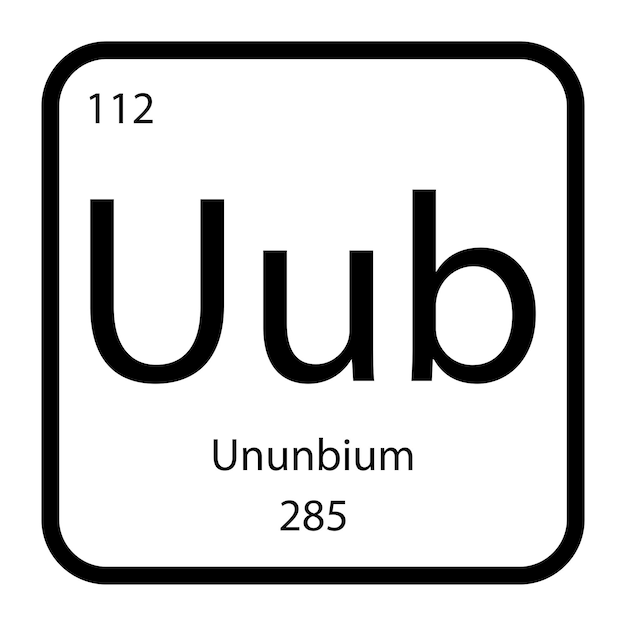 Ununbium icoon vector illustratie ontwerp