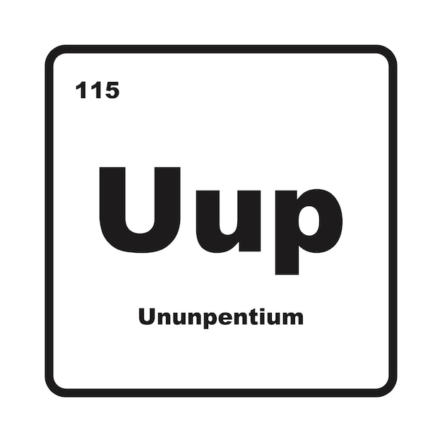 Ununpentium chemie iconchemisch element in het periodiek systeem